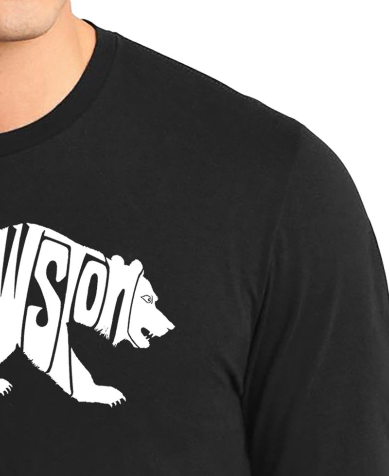 Men's Yellowstone Bear Word Art Long-Sleeve T-Shirt