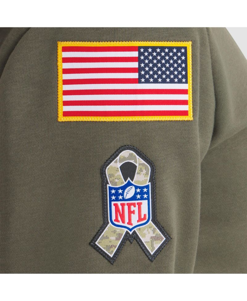 Women's Olive Seattle Seahawks 2025 Salute to Service Sideline Standard Issue Dri-FIT Hoodie