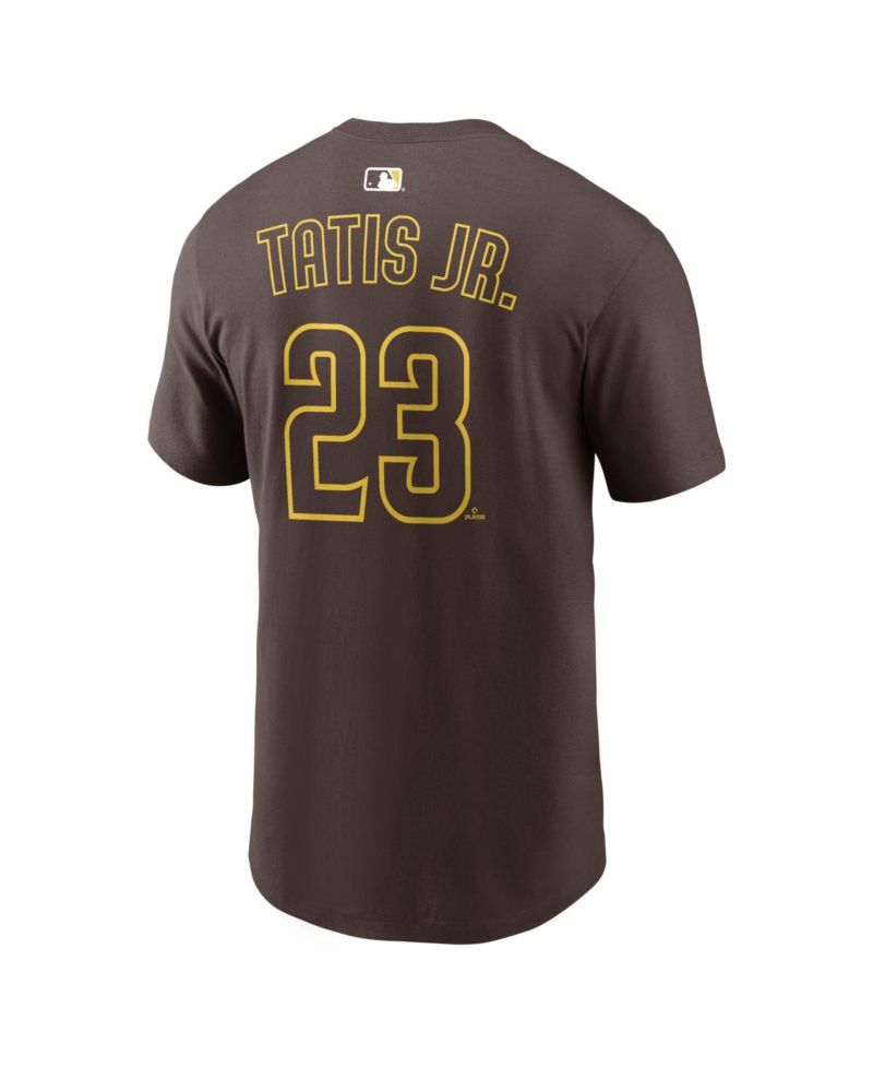 Men's Fernando Tatis Jr. Brown San Diego Padres Home Name & Number T-Shirt