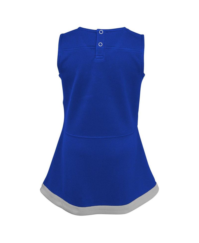 Big Girls Royal Kentucky Wildcats Cheer Captain Jumper Dress
