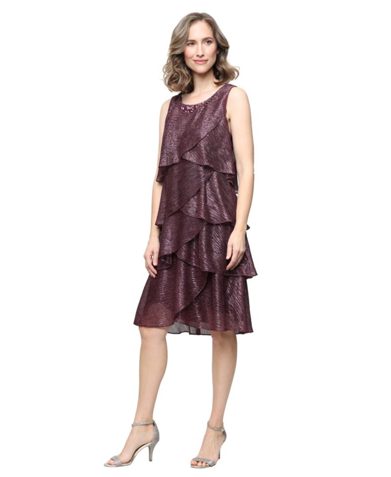 Women's Embellished Crewneck Jacket Dress