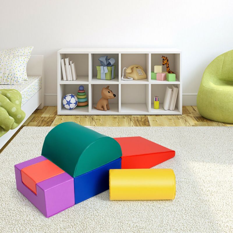 6 Piece Climb Crawl Play Set Indoor Kids Toddler Baby Safe Foam