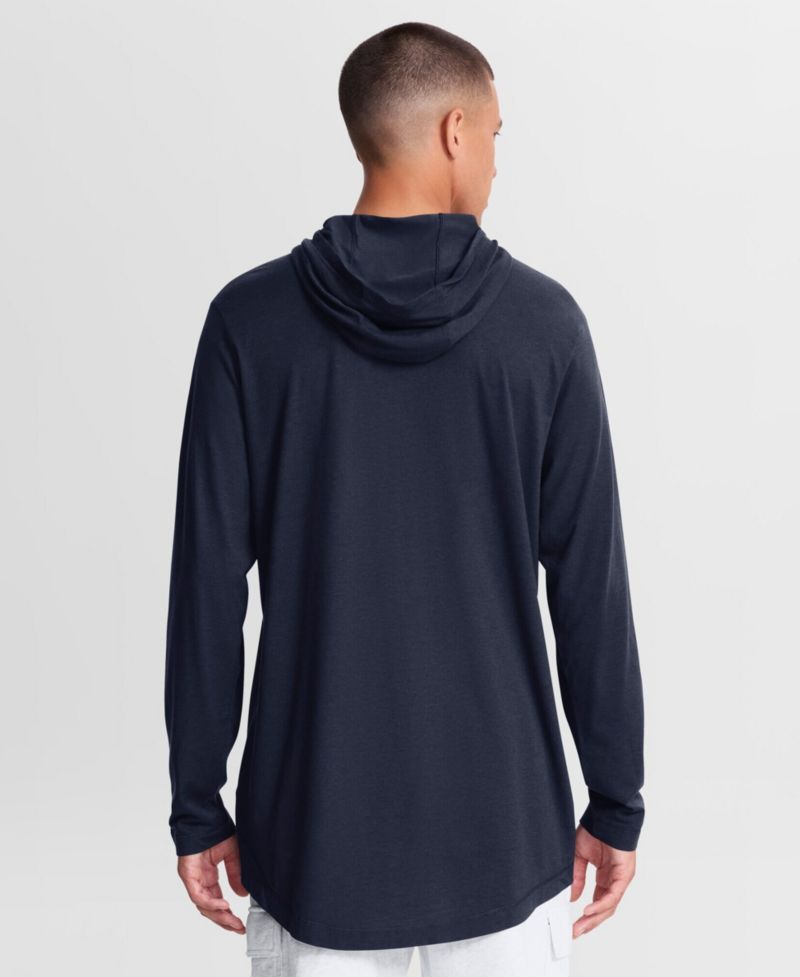 Men's Navy Penn State Nittany Lions Primetime Arch Tri-Blend Dri-FIT Long Sleeve Hooded T-Shirt