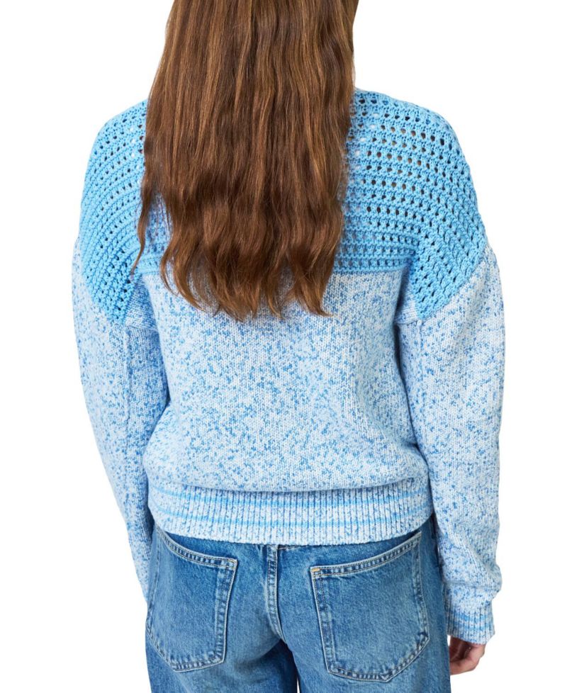 Women's Clover Mesh Sweater Bomber