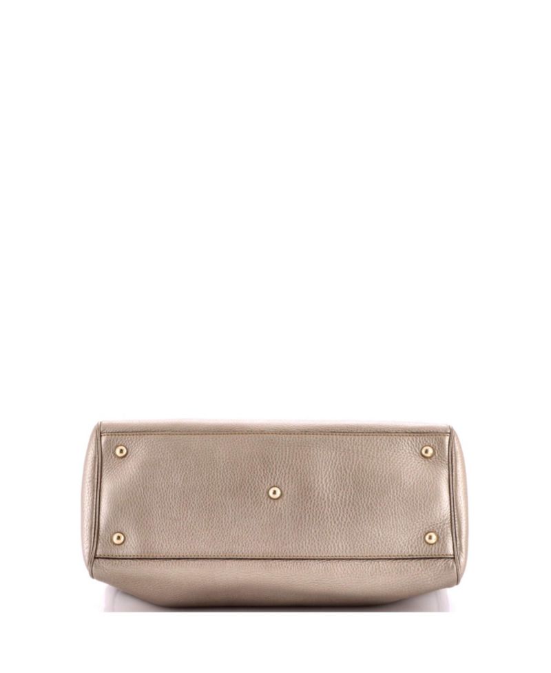 Medium Bamboo Shopper Tote Leather