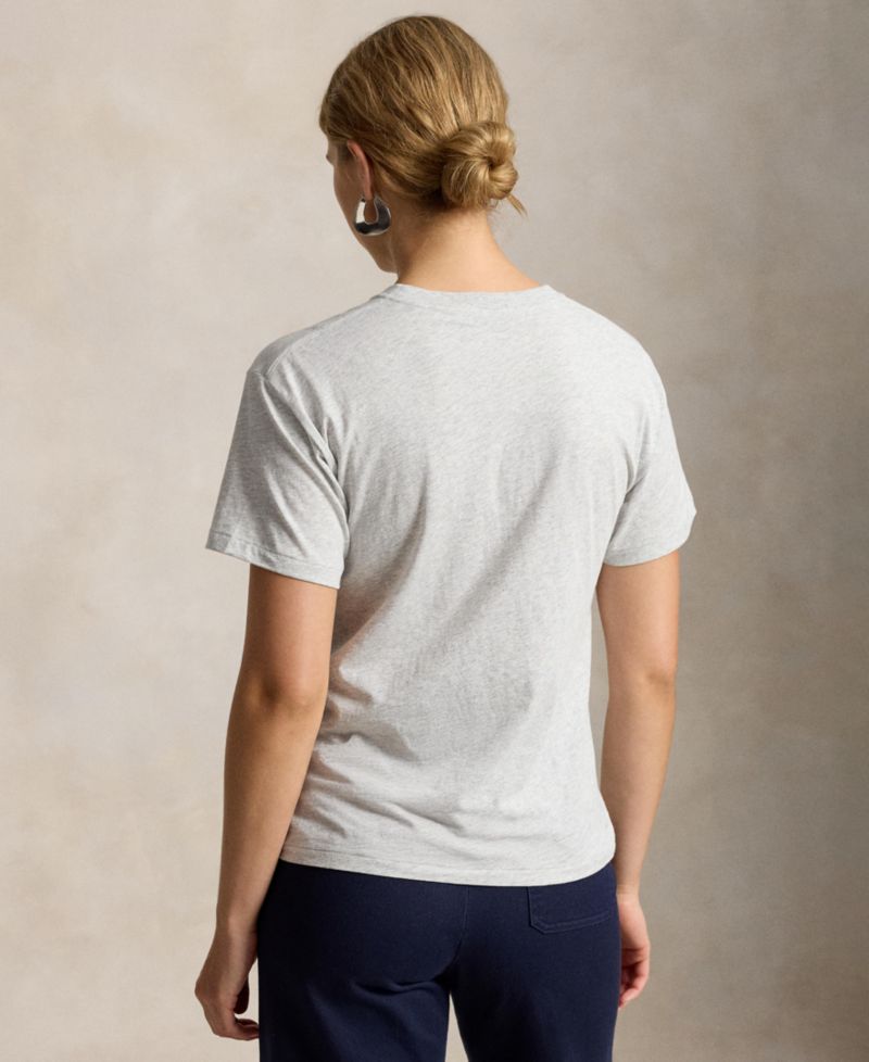 Women's Bear Print Crew Neck T-Shirt