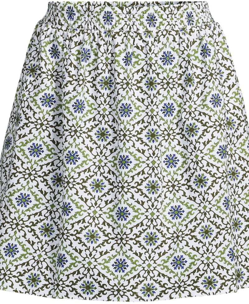 Women's Poplin Printed Mini Skirt