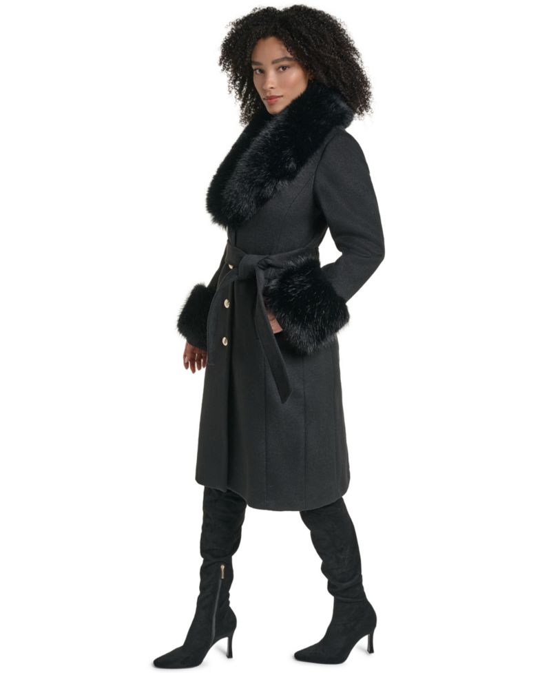 Women's Single-Breasted Long Wool-Blend Coat, Created for Macy's