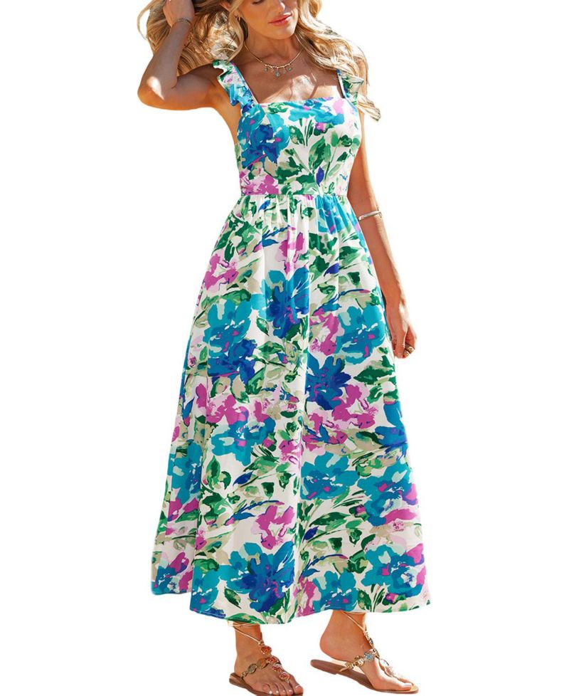 Women's Sun Petal Floral Maxi Beach Dress