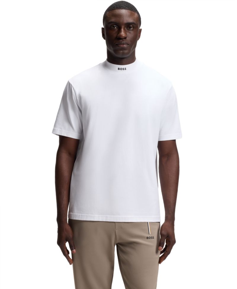 Men's Mock-Neck Relaxed-Fit T-Shirt