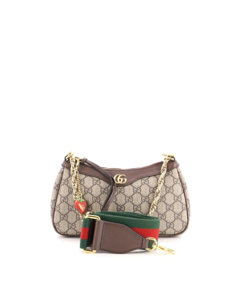 Small Ophidia Charm Shoulder Bag GG Coated Canvas