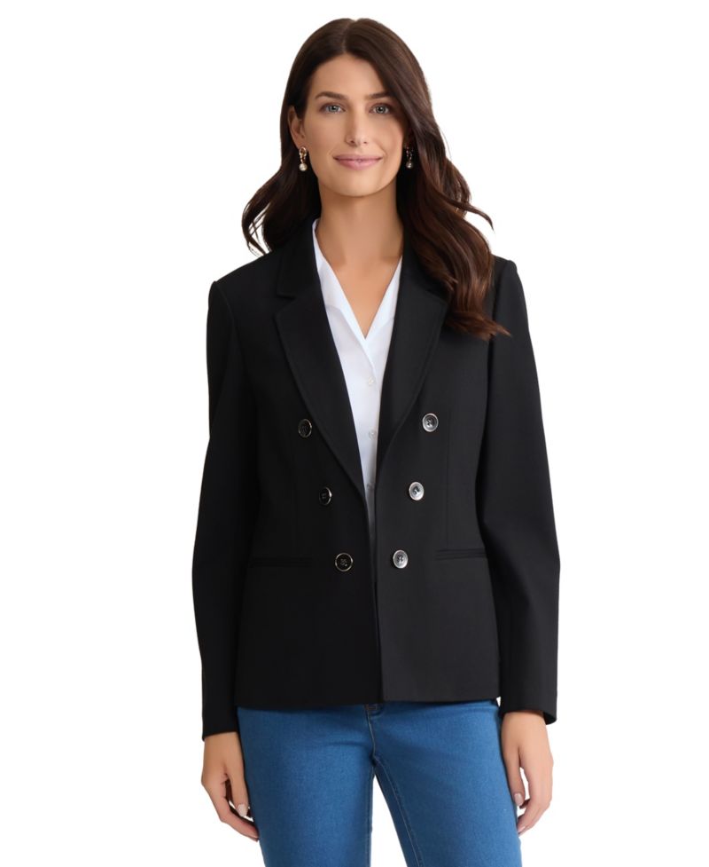 Petite Faux Double-Breasted Blazer