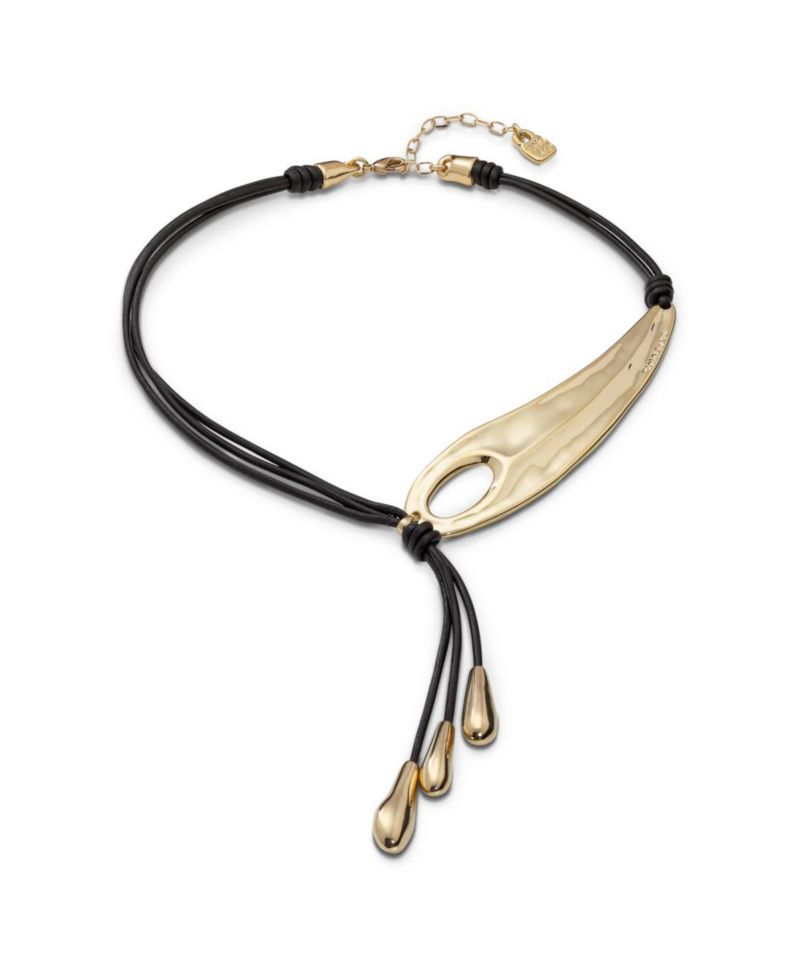 18K Gold and Silver Short Adjustable Latigo Necklaces