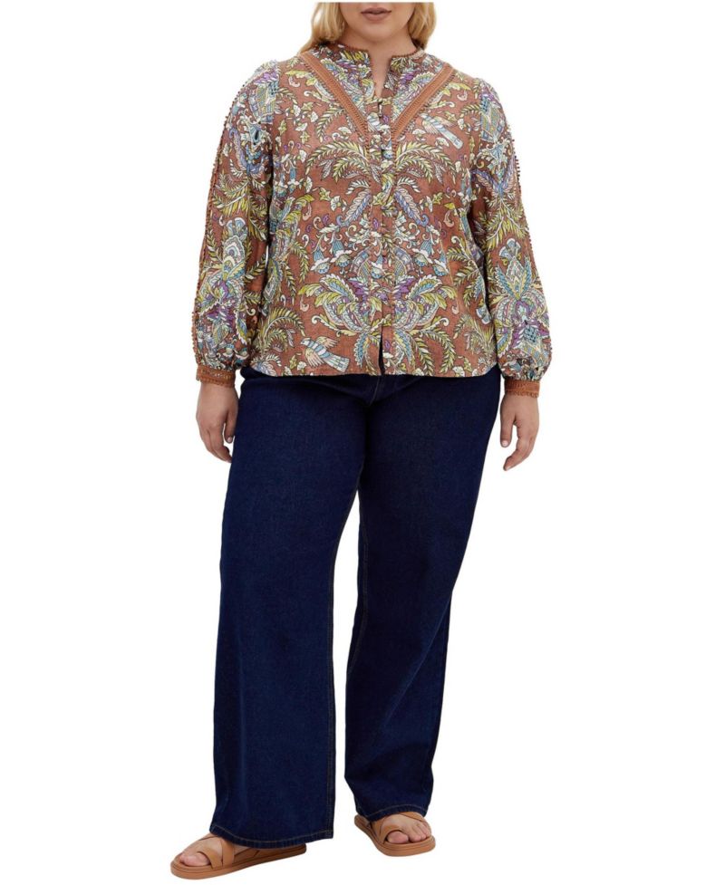 Plus Size Mysteria Print Shirt