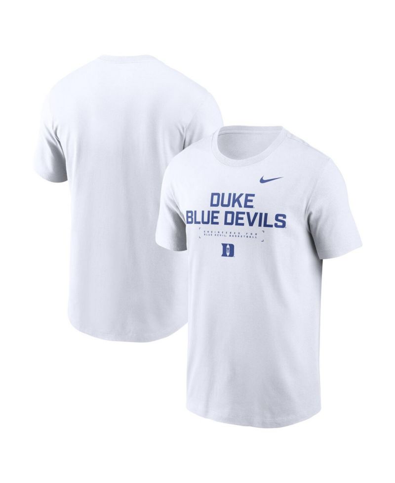 Men's White Duke Blue Devils 2025 Courtside Basketball Performance T-Shirt
