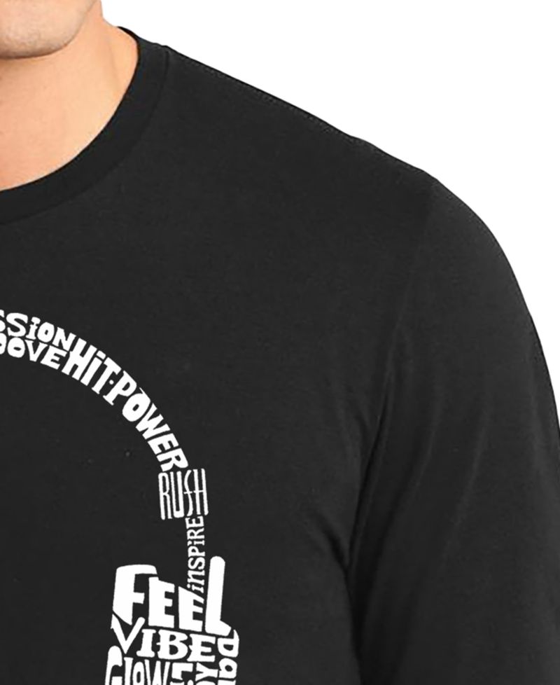Men's Headphones Word Art Long-Sleeve T-Shirt