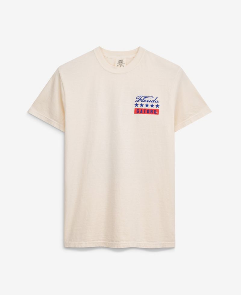 Men's Cream Florida Gators Uncle Sam Mascot T-Shirt
