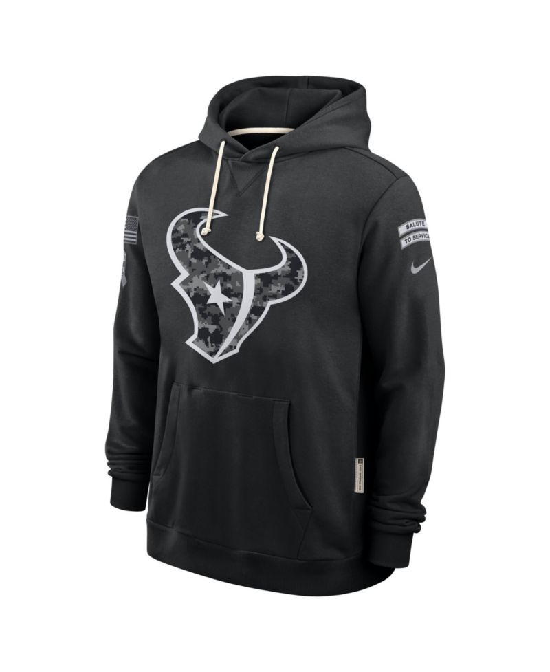 Men's Black Houston Texans 2026 Salute to Service Sideline Pullover Hoodie