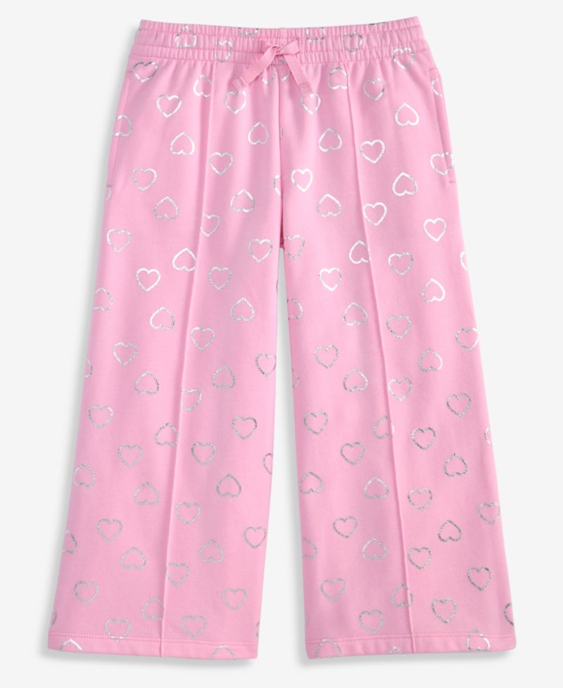 Girls' 12M-5T Metallic-Heart Sweatpants