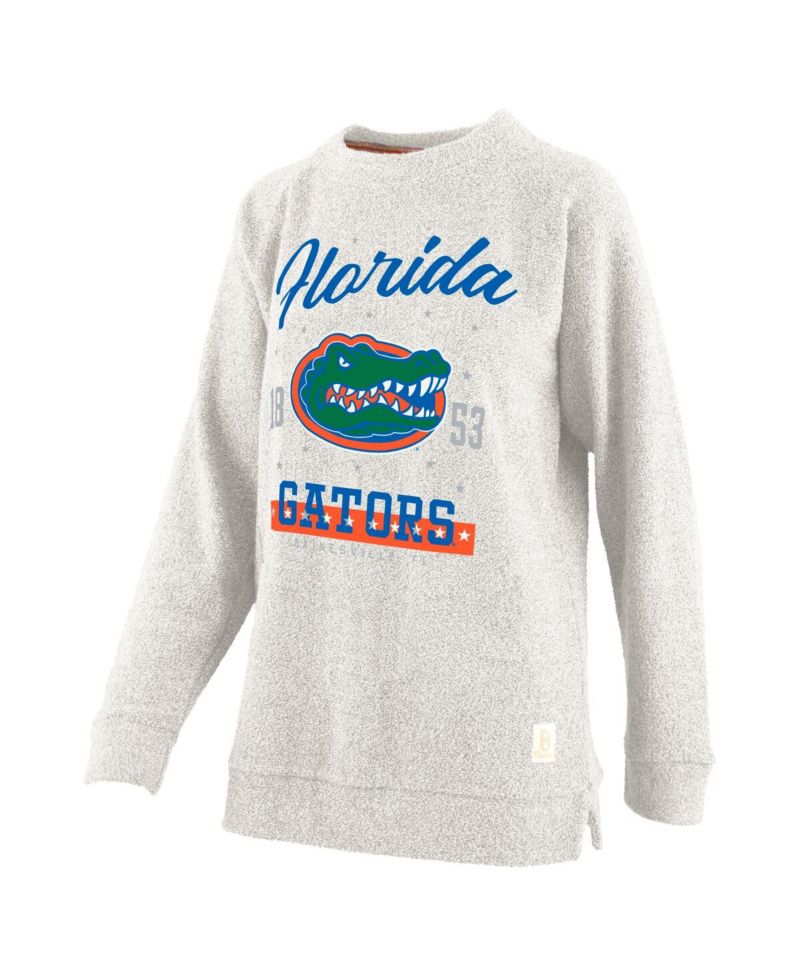 Women's Oatmeal Florida Gators Plus Size Comfy Cairo Terry Pullover Sweatshirt