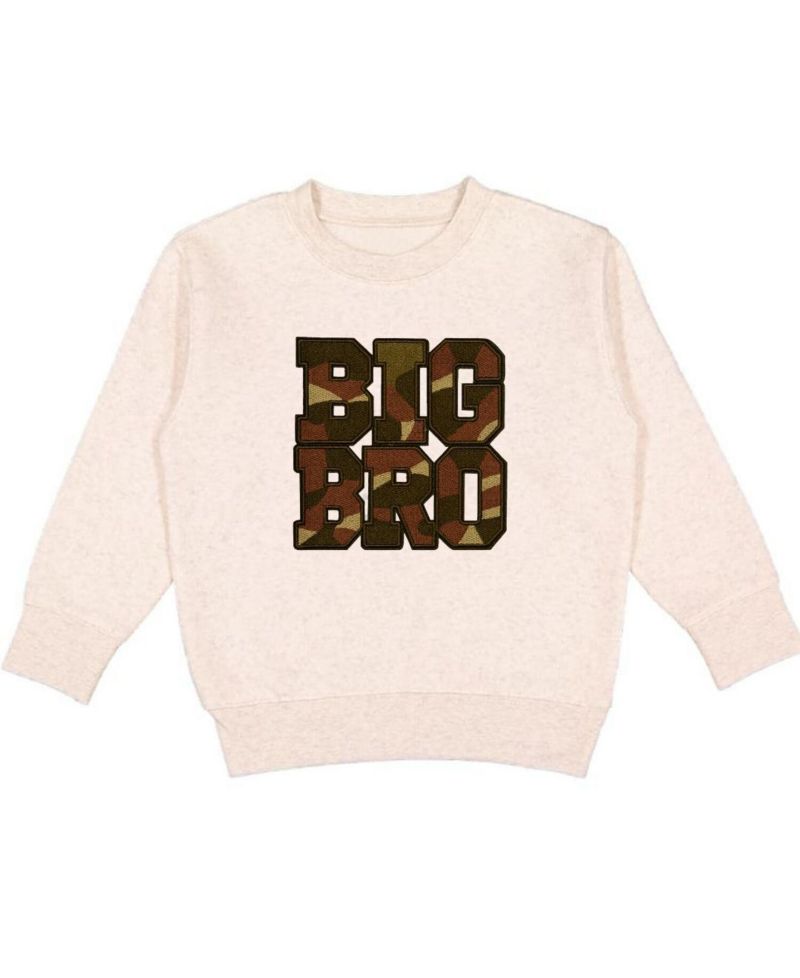 Toddler Boys Big Bro Camo Patch Sweatshirt