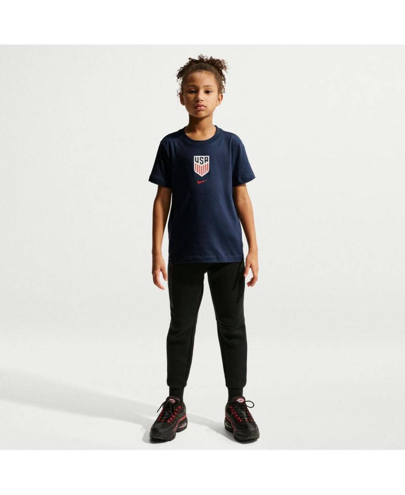 Big Boys and Girls Blue Usmnt Crest T-Shirt