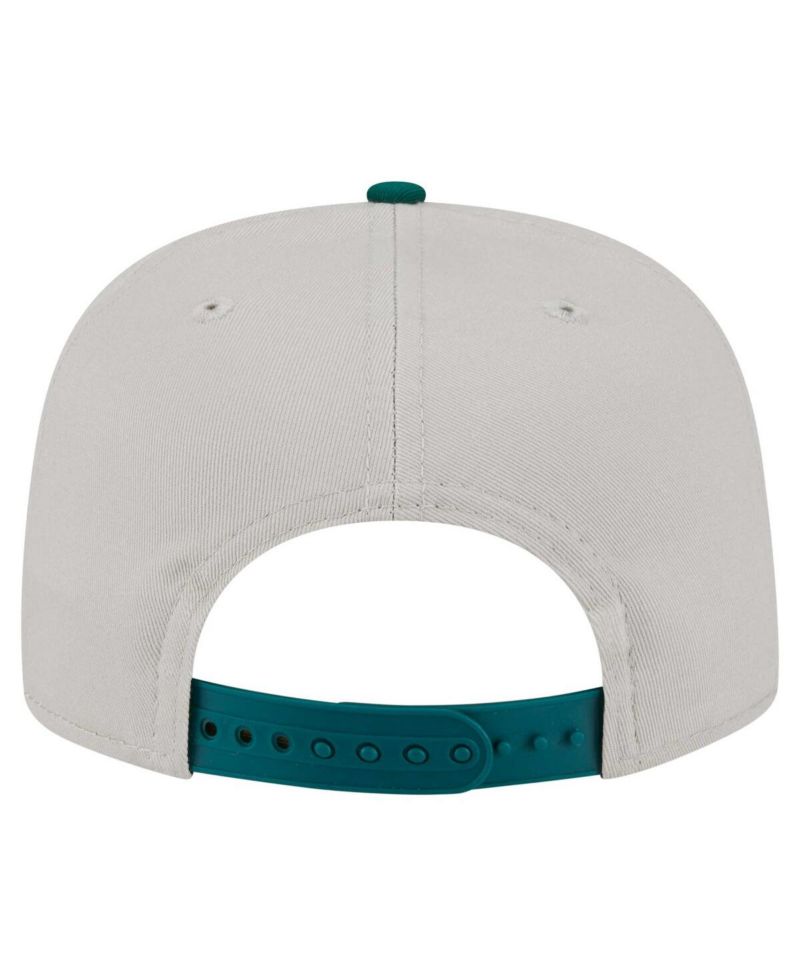 Men's Stone/Green New York Jets Athletic Golfer Snapback Hat