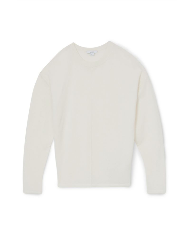 Women's Colette Wool-Blend Reverse-Seam Sweater with Cashmere