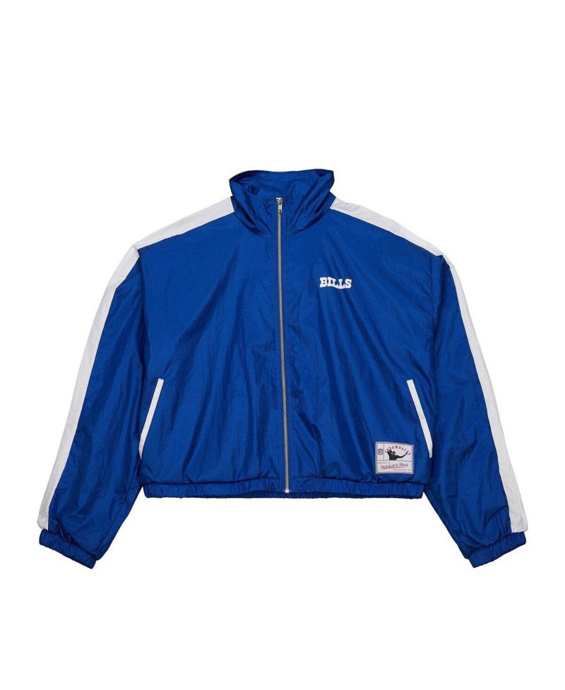 Women's Royal Buffalo Bills Nylon Cropped Full-Zip Jacket