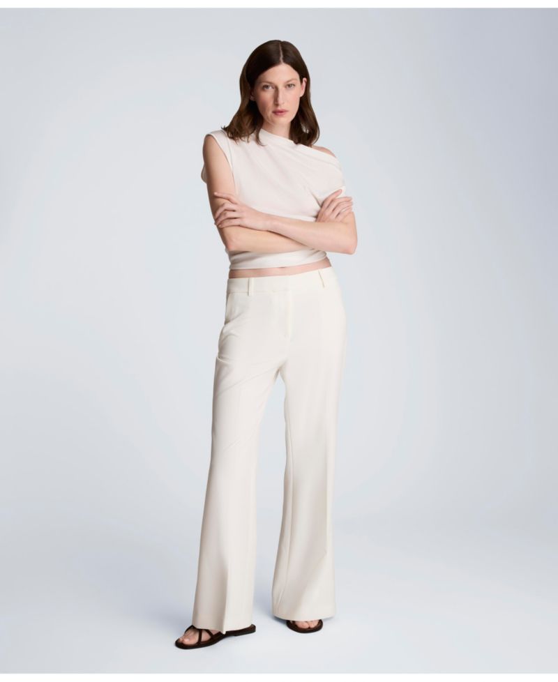 Women's Asymmetrical Drape Short-Sleeve Top