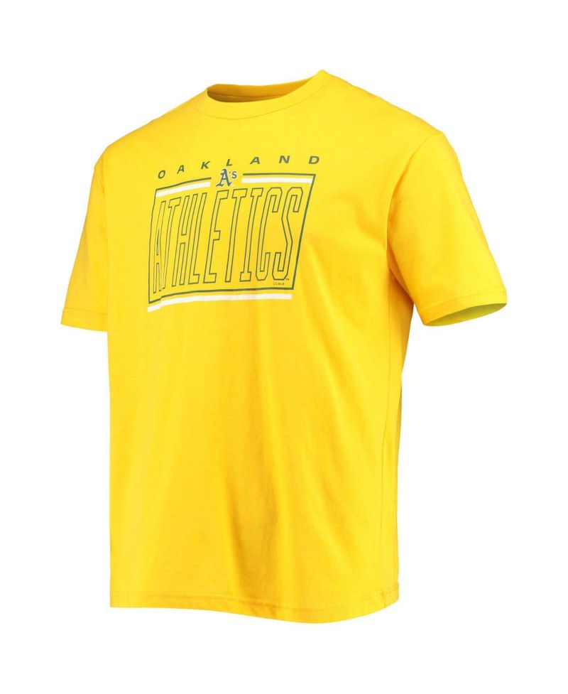 Men's Green, Gold Oakland Athletics Meter T-shirt and Shorts Sleep Set