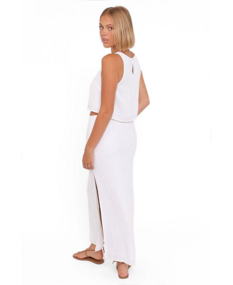 Women's Madison Linen-Blend Maxi A-line Skirt
