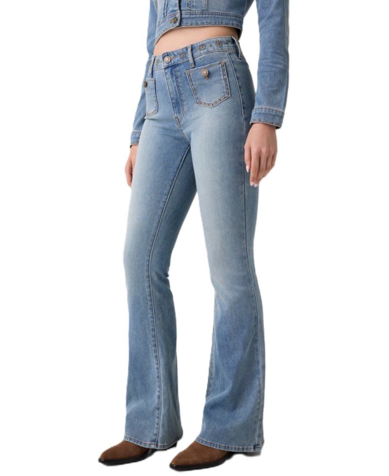 Women's Belle High-Rise Flare Stretch Jeans