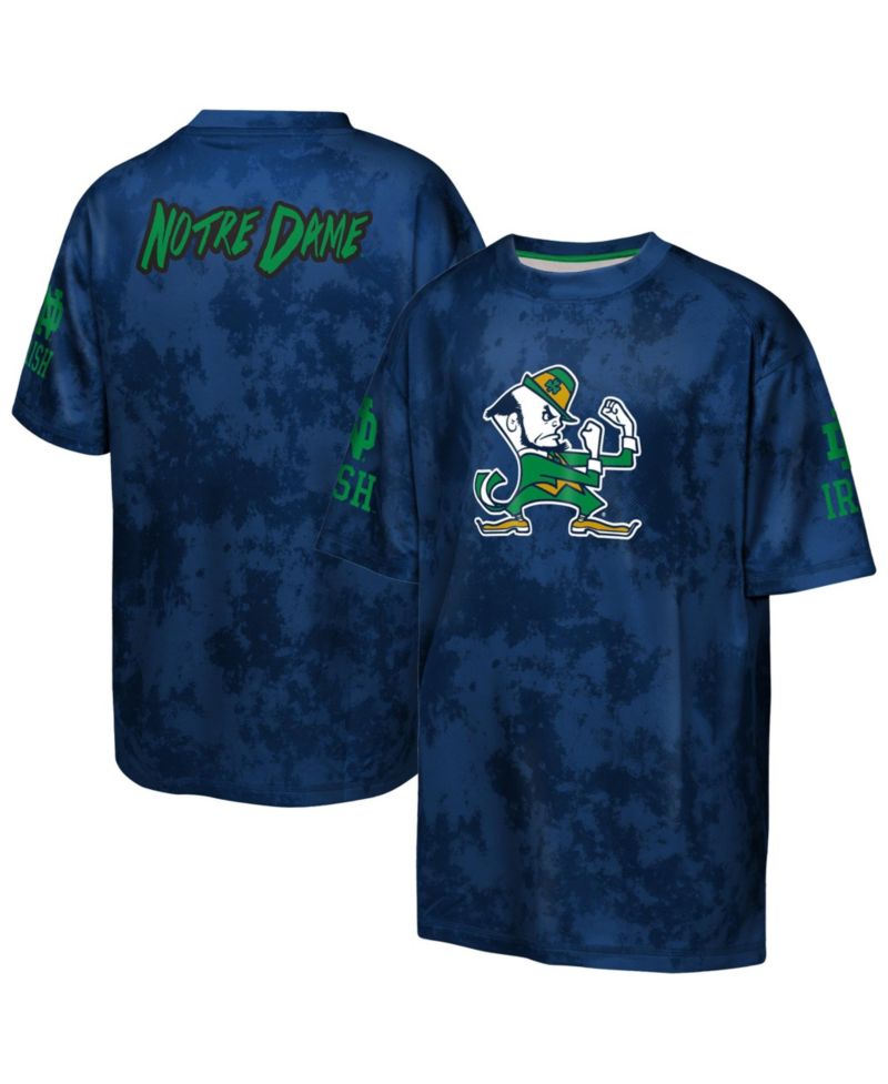 Big Boys and Girls Navy Notre Dame Fighting Irish Off-Side Sublimated T-Shirt