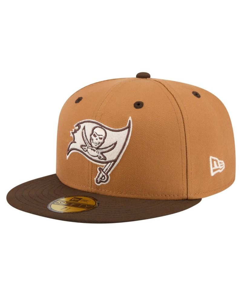 Men's Light Brown/Dark Brown Tampa Bay Buccaneers Two-Tone Walnut 59FIFTY Fitted Hat