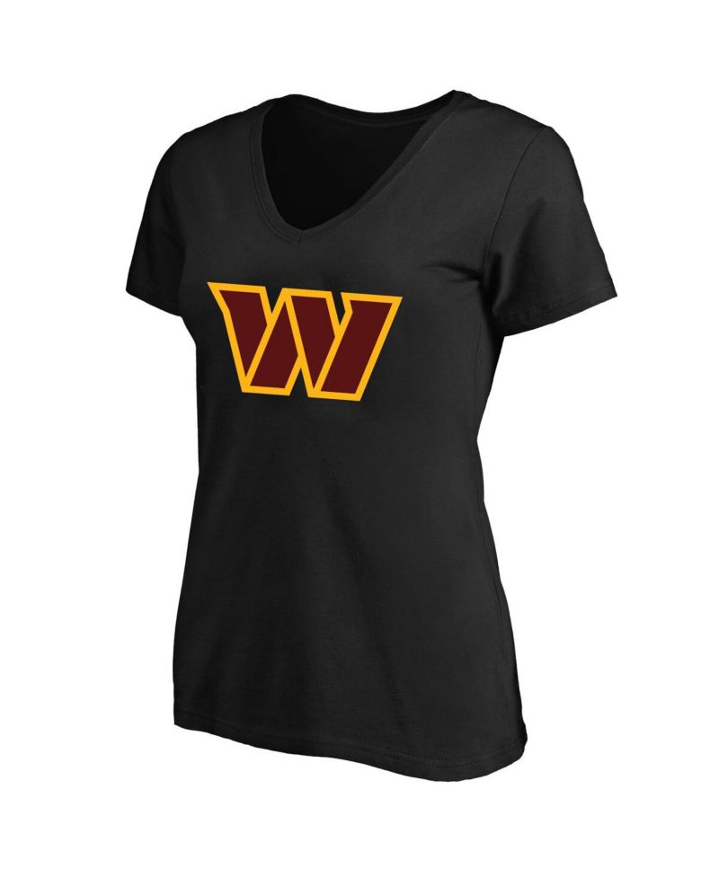 Women's Jayden Daniels Black Washington Commanders Plus Size Player Name & Number V-Neck T-Shirt