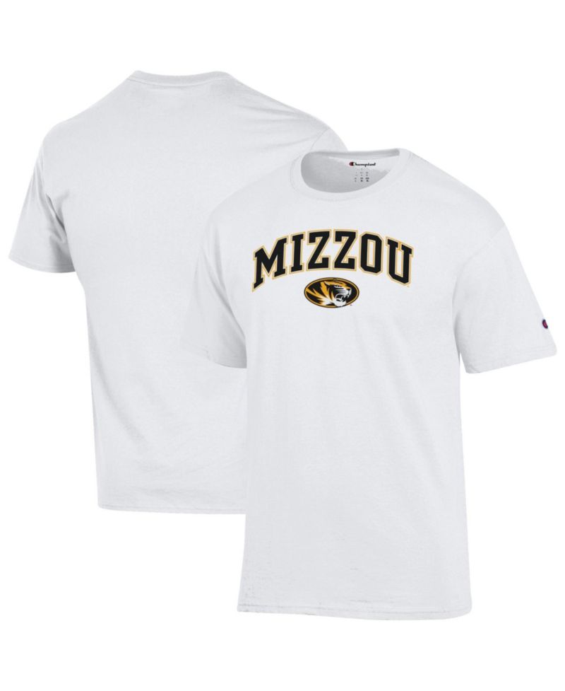 Men's Champion White Missouri Tigers Arched Logo T-Shirt