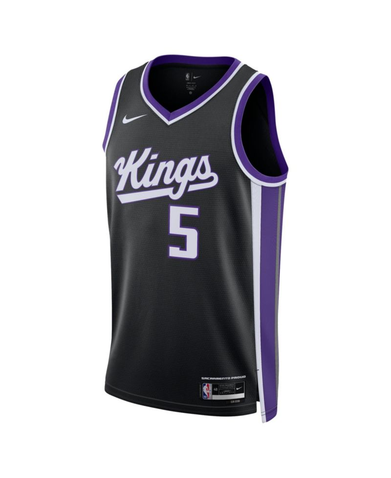 Men's and Women's Darius Acuff Jr. Black Sacramento Kings Swingman Jersey - Icon Edition