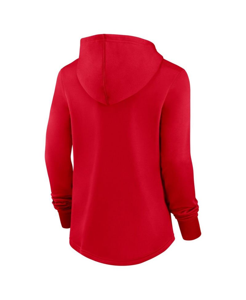 Women's Red Miami Marlins City Connect Pregame Performance Pullover Hoodie