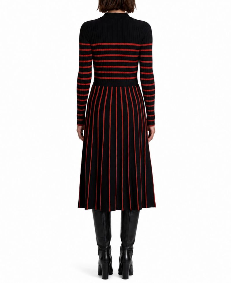 Women's Elodie Long-Sleeve Collared Midi Sweater Dress
