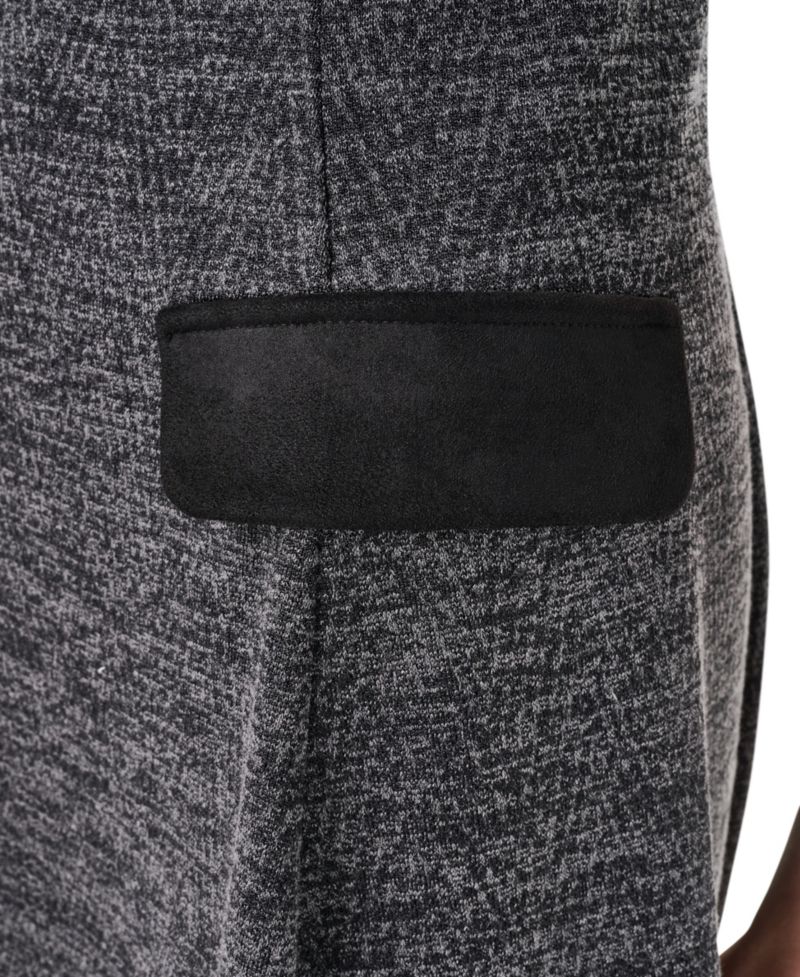 Women's Textured-Knit Short-Sleeve Fit-and-Flare Dress