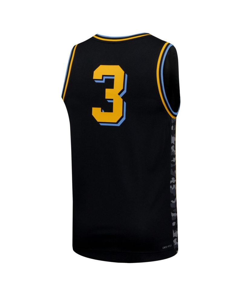 Men's 3 Black Marquette Golden Eagles Replica Basketball Jersey