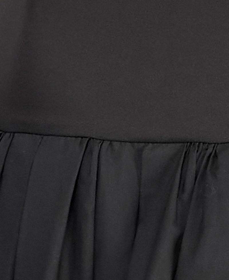 Juniors' Scoop Neck Shirred Midi Dress