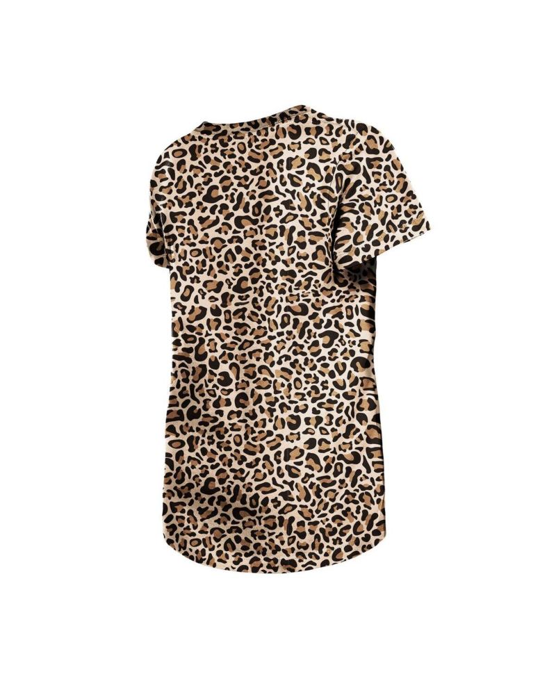 Big Girls Brown New York Yankees Leopard T-Shirt