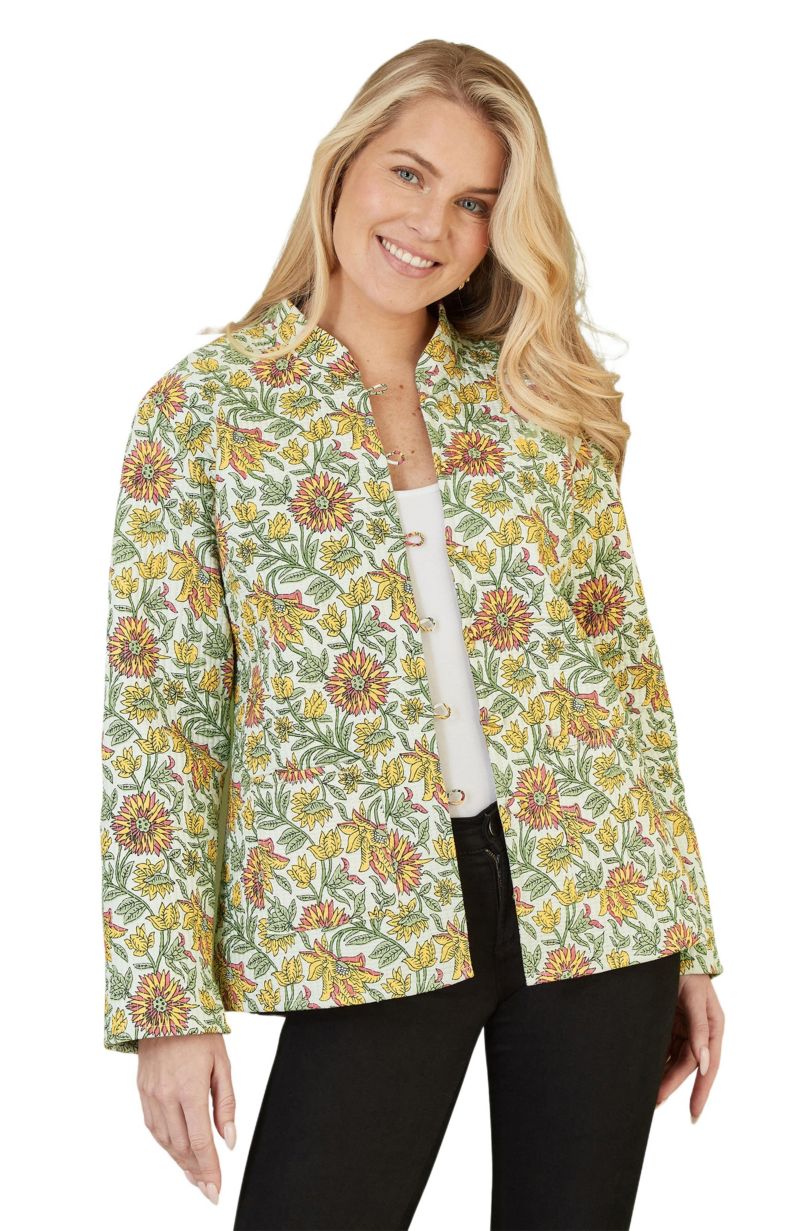 Women's Sunflower Reversible Quilted Jacket