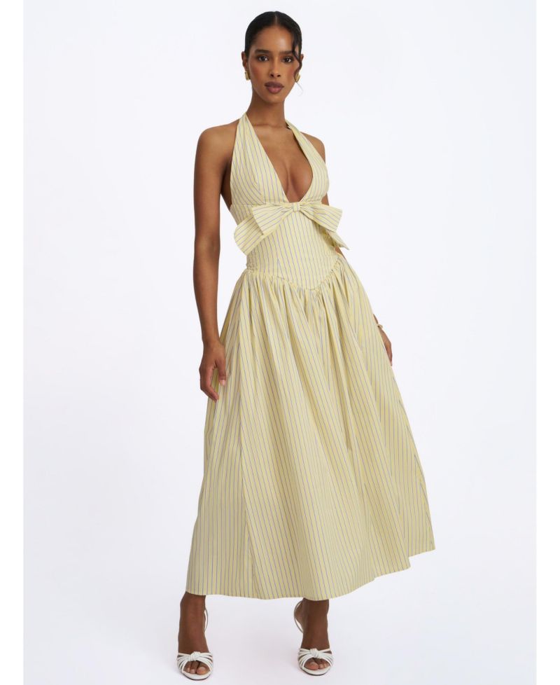Women's Talise Plunging-Halter Maxi Dress