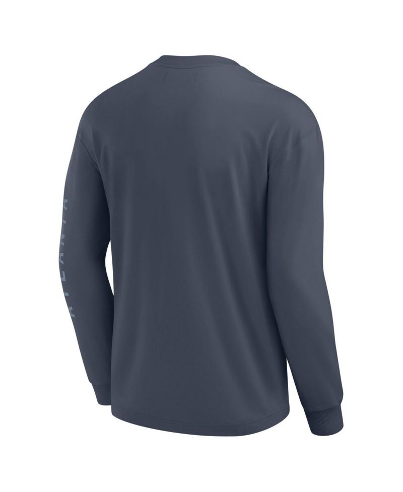 Men's Blue Atlanta Braves Elements Future Ground Tonal Info Long Sleeve T-Shirt