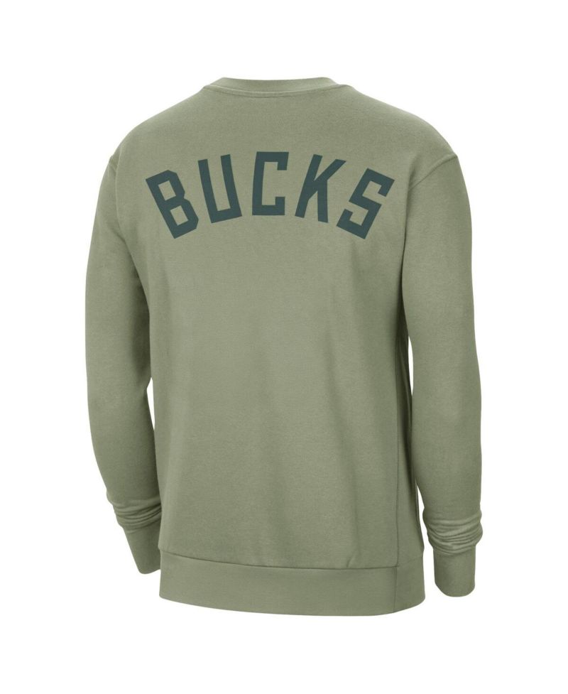 Men's Green Milwaukee Bucks Courtside Statement Edition Heavyweight Pullover Sweatshirt