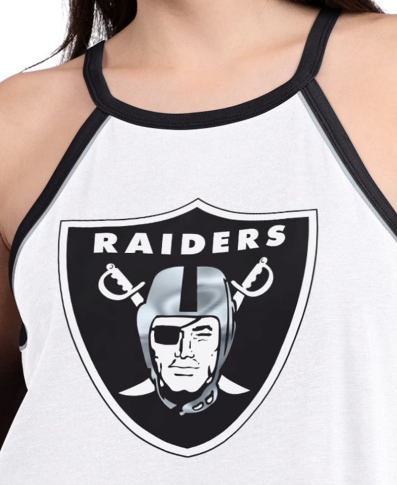 Women's White Las Vegas Raiders Redemption Win Slub Tank Top