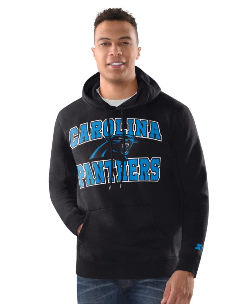 Men's Black Carolina Panthers Hoodie and Cuffed Knit Hat Combo Pack